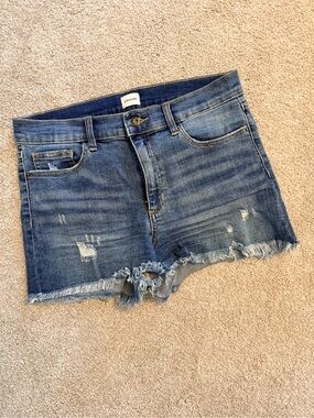 Sneak Peek Distressed Blue Denim Cutoff Shorts